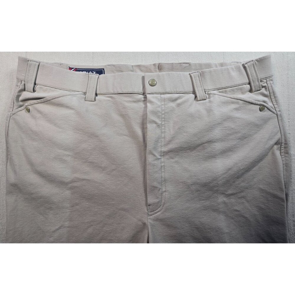 Ariat Heritage Breeches Pants Men’s 38L Khaki Beige Knee Patch Equestrian Riding